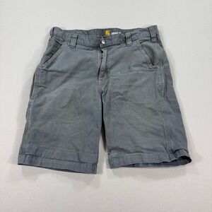 Carhartt Relaxed Fit Work Shorts Canvas Rugged Flex Men's‎ Size 34 Gray Ripstop